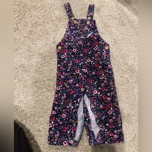 Floral Corderoy Overalls